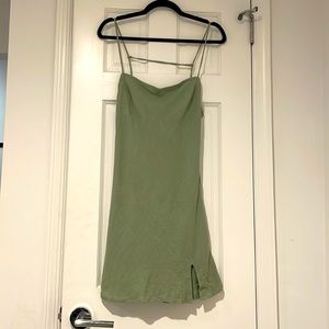 Green mini dress